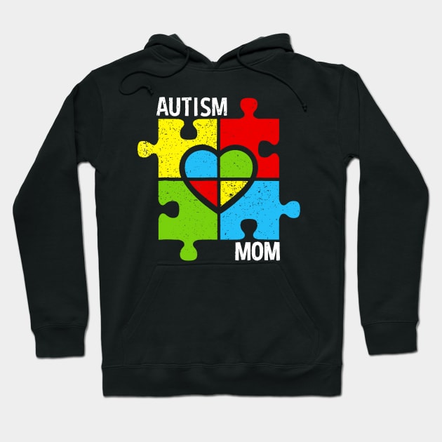 Autism Mom Shirt Puzzle And Heart Hoodie by Danielsmfbb